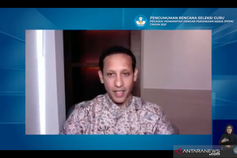 Menteri Pendidikan dan Kebudayaan (Mendikbud) Nadiem Anwar Makarim di Jakarta, Senin (23/11). (Foto: Antara/Indriani) Menteri Pendidikan dan Kebudayaan (Mendikbud) Nadiem Anwar Makarim di Jakarta, Senin (23/11). (Foto: Antara/Indriani)