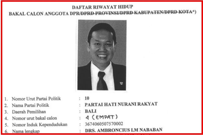 Ambroncius Nababan. (Foto: JPNN/KPU) Ambroncius Nababan. (Foto: JPNN/KPU)