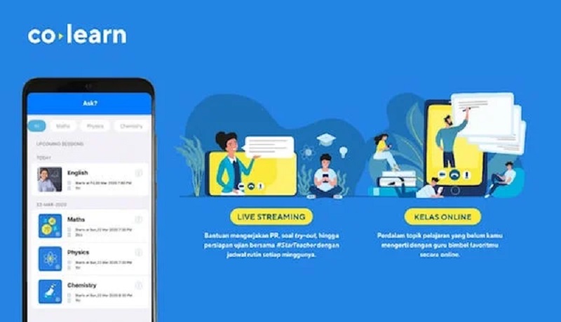 Aplikasi bimbel Colearn. (Colearn) Aplikasi bimbel Colearn. (Colearn)