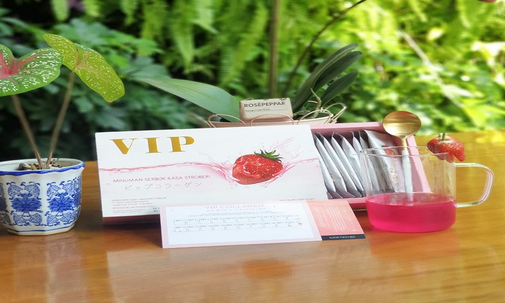 Minuman suplemen VIP Collagen. (Instagram/@vipcollagen) Minuman suplemen VIP Collagen. (Instagram/@vipcollagen)