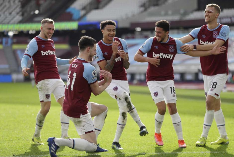 Jesse Lingard berselebrasi bersama skuad West Ham United. (foto: REUTERS/Kirsty Wigglesworth) Jesse Lingard berselebrasi bersama skuad West Ham United. (foto: REUTERS/Kirsty Wigglesworth)