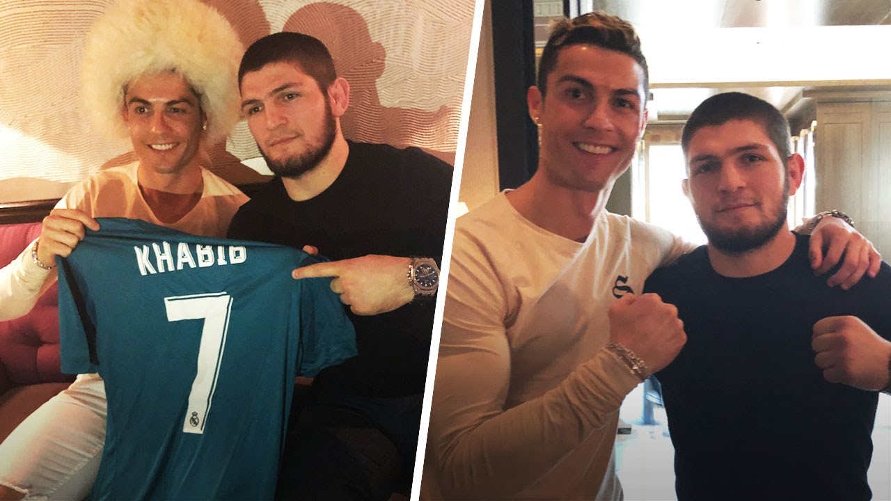 Khabib Nurmagomedov bersama eks Real Madrid, Cristiano Ronaldo. (foto: Daily Mail) Khabib Nurmagomedov bersama eks Real Madrid, Cristiano Ronaldo. (foto: Daily Mail)