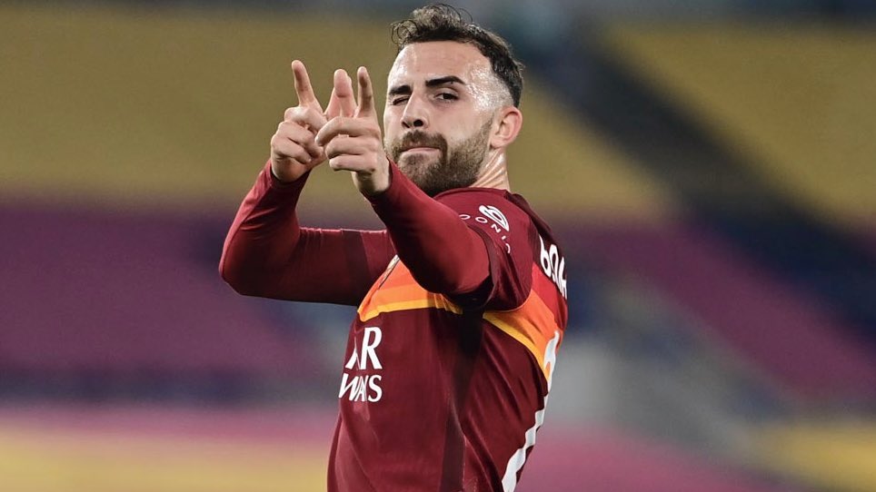 Selebrasi Borja Mayoral dalam laga AS Roma vs Hellas Verona. (foto: twitter.com/ASRomaEN) Selebrasi Borja Mayoral dalam laga AS Roma vs Hellas Verona. (foto: twitter.com/ASRomaEN)