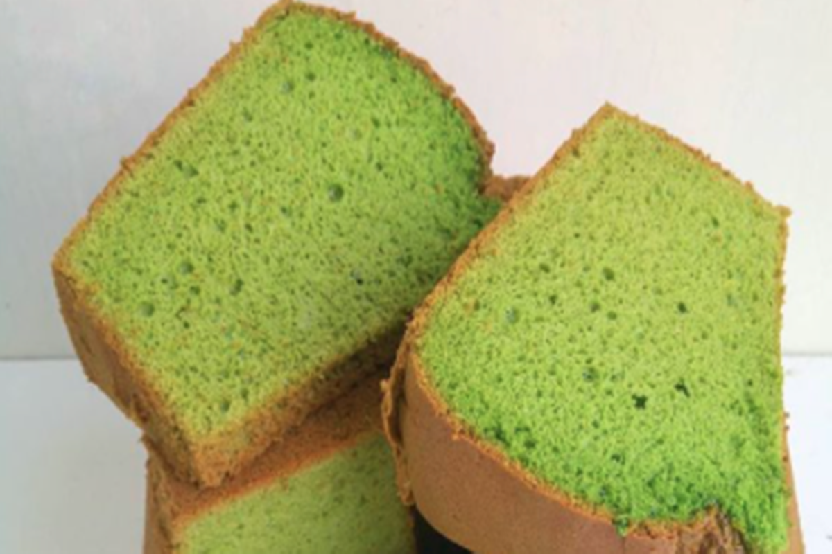 Bolu chiffon pandan (foto: SC Ig @icenguik) Bolu chiffon pandan (foto: SC Ig @icenguik)