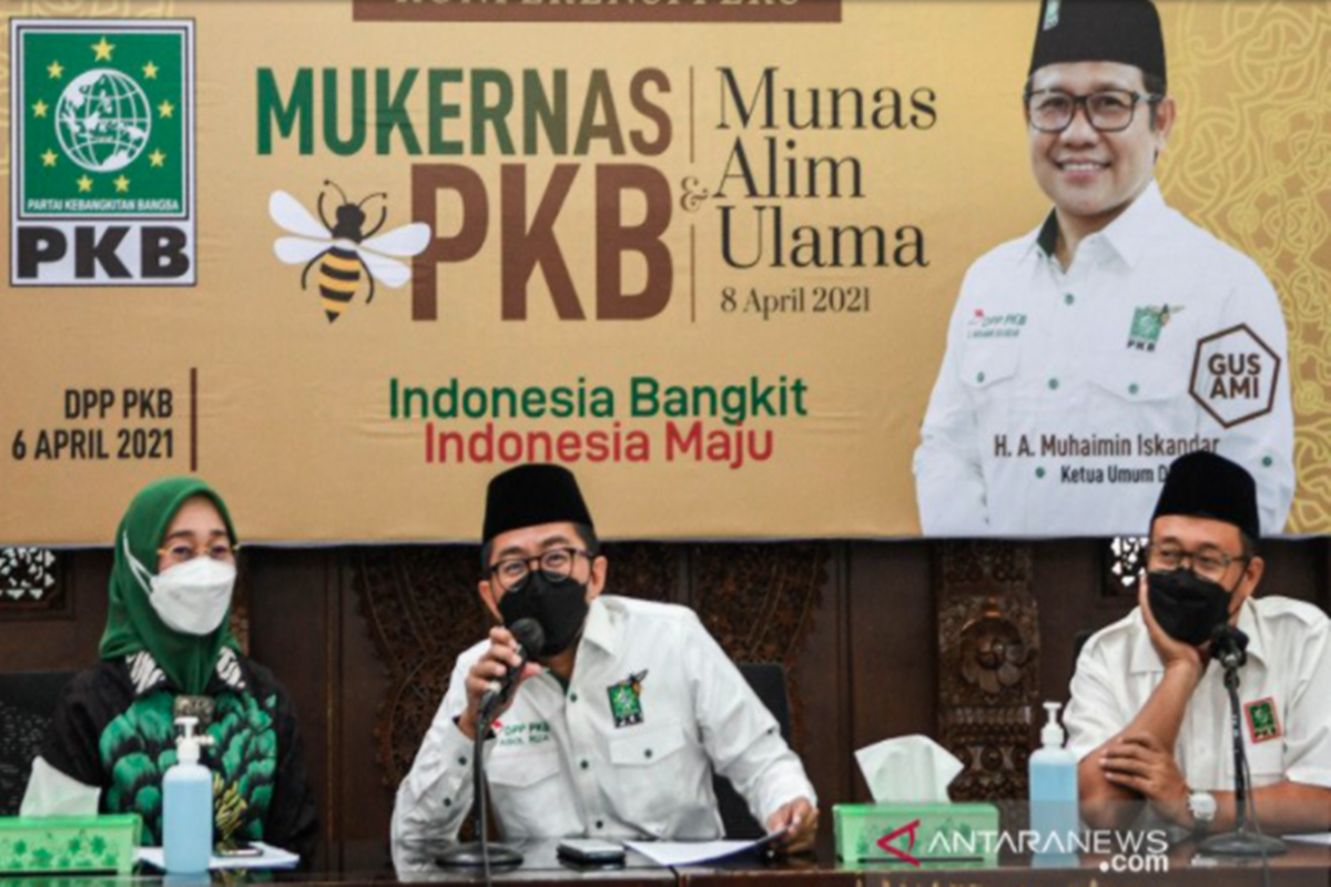 Ketua DPP PKB saat memberikan keterangan pers di Jakarta, 7 April 2021 (foto: Risyal Hidayat/Antara) Ketua DPP PKB saat memberikan keterangan pers di Jakarta, 7 April 2021 (foto: Risyal Hidayat/Antara)