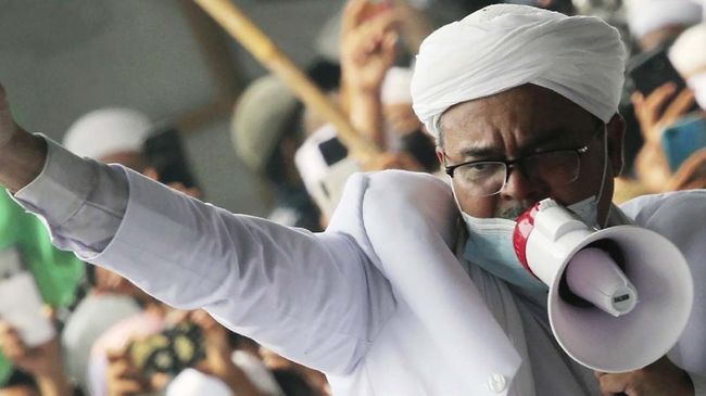 Mantan Imam Besar FPI, Habib Rizieq Shihab (HRS). (AFP/FAJRIN RAHARJO) Mantan Imam Besar FPI, Habib Rizieq Shihab (HRS). (AFP/FAJRIN RAHARJO)