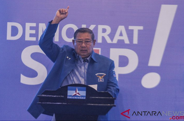 Susilo Bambang Yudhoyono (SBY) ikut mengomentari kisruh kudeta di Partai Demokrat, ANTARAFOTO/Yulius Satria Wijaya/aww/17. Susilo Bambang Yudhoyono (SBY) ikut mengomentari kisruh kudeta di Partai Demokrat, ANTARAFOTO/Yulius Satria Wijaya/aww/17.