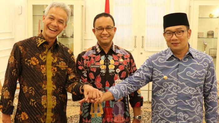 Ganjar Pranowo, Anies Baswedan, dan Ridwan Kamil. Foto: instagram @ganjarpranowo. Ganjar Pranowo, Anies Baswedan, dan Ridwan Kamil. Foto: instagram @ganjarpranowo.