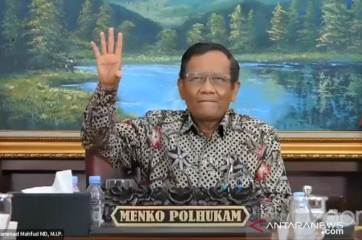 Menteri Koordinator Bidang Politik, Hukum, dan Keamanan Mahfud MD. Foto: antaranews Menteri Koordinator Bidang Politik, Hukum, dan Keamanan Mahfud MD. Foto: antaranews