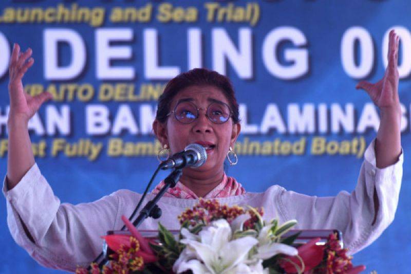 Susi Pudjiastuti. (ANTARA FOTO/Zabur Karuru) Susi Pudjiastuti. (ANTARA FOTO/Zabur Karuru)