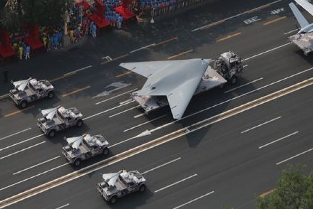 Ilustrasi drone tempur siluman China GJ-11 .Foto: Global Times Ilustrasi drone tempur siluman China GJ-11 .Foto: Global Times