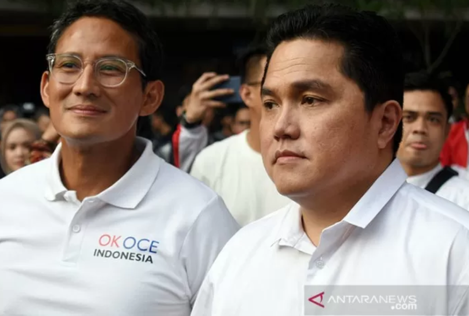 Sandiaga Uno dan Erick Thohir. ANTARA/Fauzi/aa Sandiaga Uno dan Erick Thohir. ANTARA/Fauzi/aa