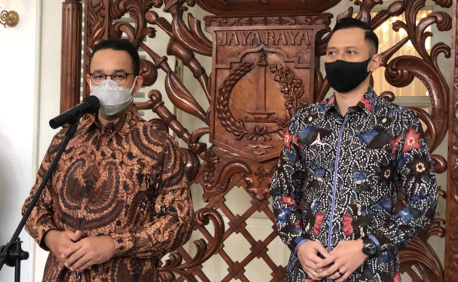 Pertemuan AHY dengan Anies. Foto : Mia Kamila/GenPI.co Pertemuan AHY dengan Anies. Foto : Mia Kamila/GenPI.co