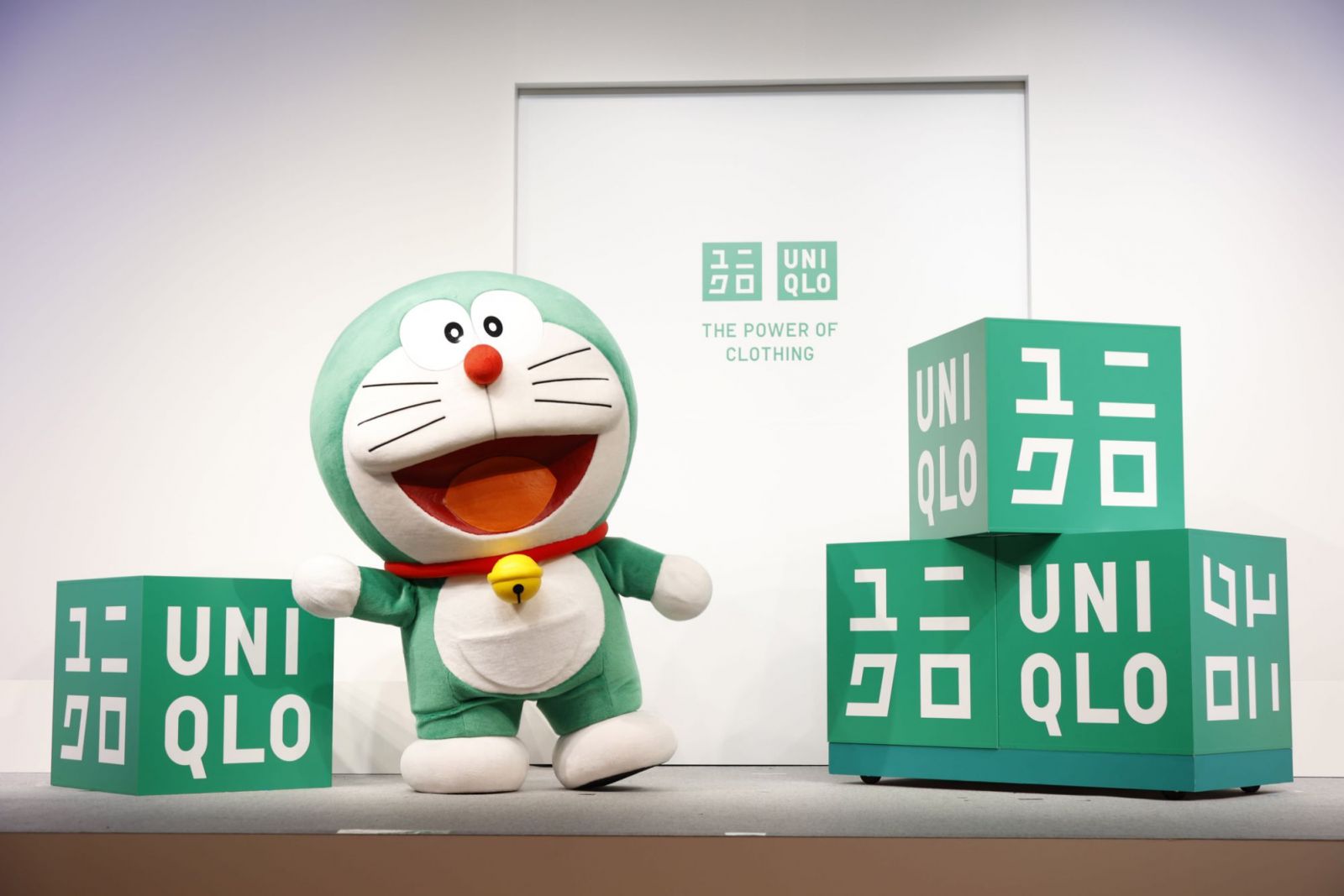 Ilustrasi Doremon Hijau. Foto: UNIQLO Ilustrasi Doremon Hijau. Foto: UNIQLO
