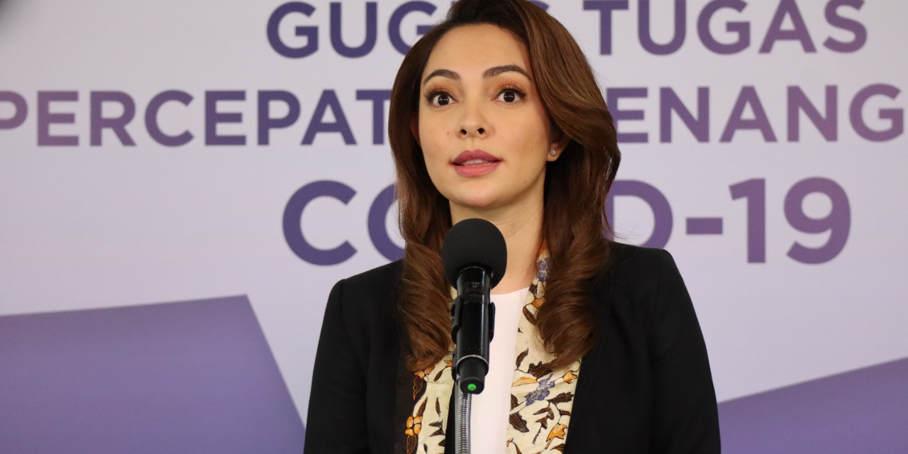 Duta Adaptasi Kebiasaan Baru Gugus Tugas Penanganan Percepatan Covid-19, Dokter Reisa Broto Asmoro. Foto: BNPB Duta Adaptasi Kebiasaan Baru Gugus Tugas Penanganan Percepatan Covid-19, Dokter Reisa Broto Asmoro. Foto: BNPB