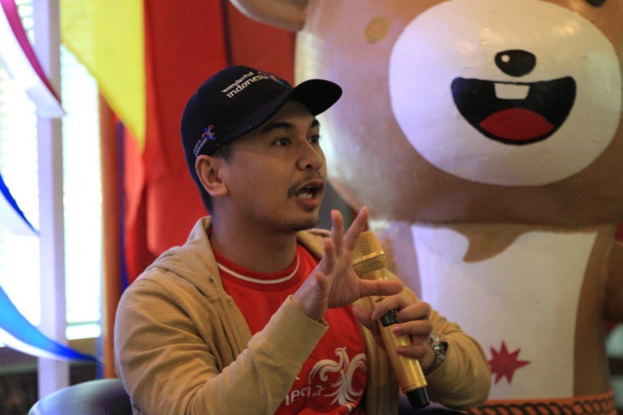 Raditya di Konferensi Pers Kick Off Pesona Asian Games 2018. (Foto: Bondan GenPI) Raditya di Konferensi Pers Kick Off Pesona Asian Games 2018. (Foto: Bondan GenPI)
