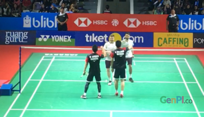 Pasangan ganda putra Indonesia Ahsan - Hendra taklukkan duo Inggris di Indonesia Open 2019 Pasangan ganda putra Indonesia Ahsan - Hendra taklukkan duo Inggris di Indonesia Open 2019